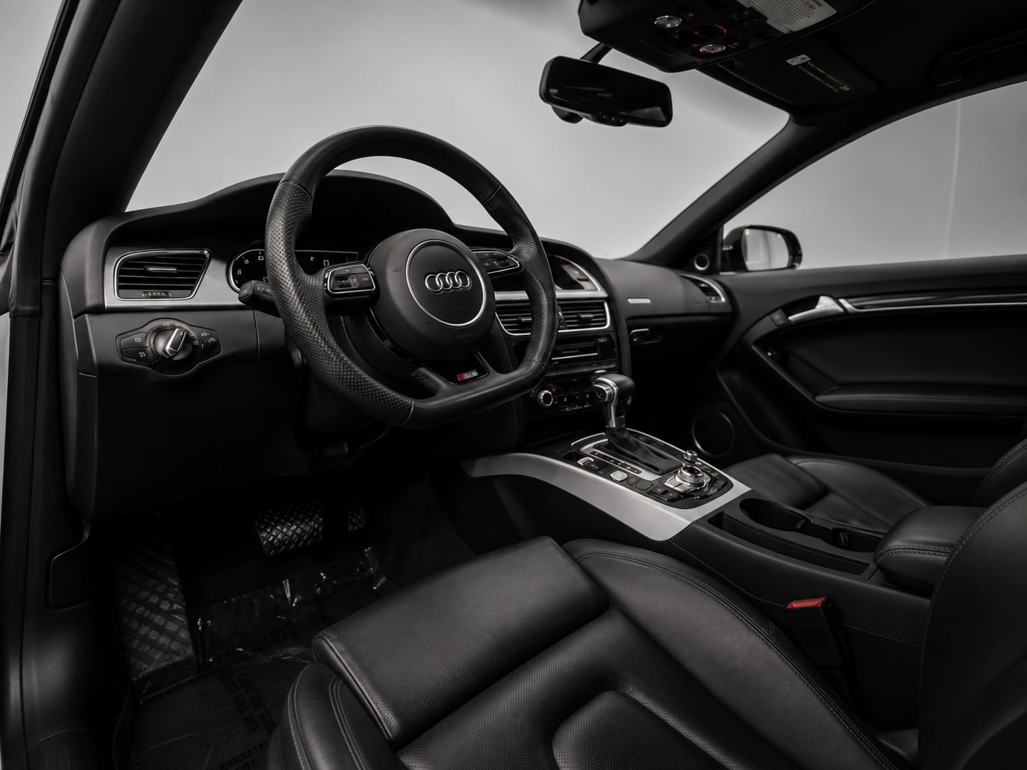 Audi A5 Coupe black leather interior cockpit