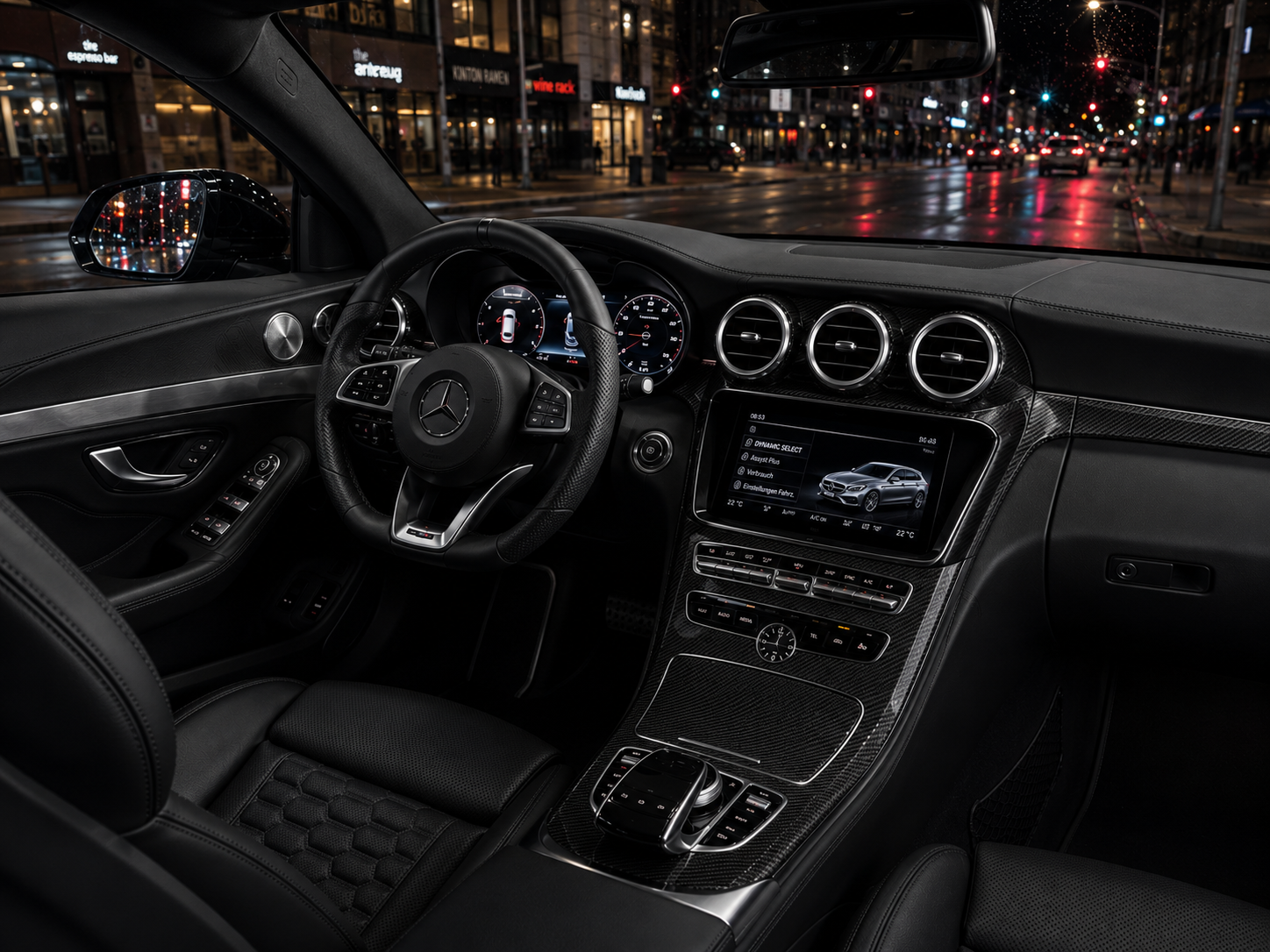 Mercedes-Benz C 300 Coupe interior cockpit view